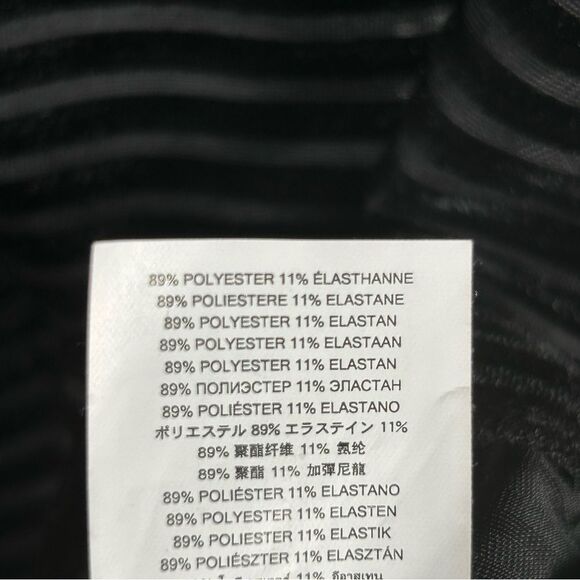 Michael Kors Velvet Shadow Stripe Bell Black Sleeve Top M - Picture 6 of 6